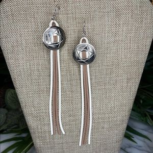 Concho Leather Earrings